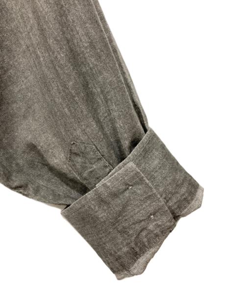 T.T（タイガ タカハシ）T.T (タイガ タカハシ) イタリアンカラーシャツ グレー サイズ:15の古着・服飾アイテム