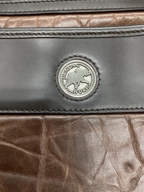 HUNTING WORLD（ハンティングワールド）HUNTING WORLD (ハンティングワールド) バチューレザートートバッグ ブラウンの古着・服飾アイテム