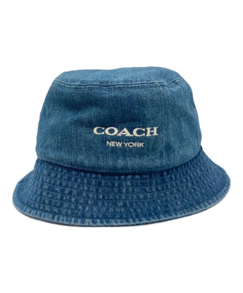 COACH（コーチ）COACH (コーチ) シグネチャー ロゴ バケットハット インディゴ サイズ:MLの古着・服飾アイテム
