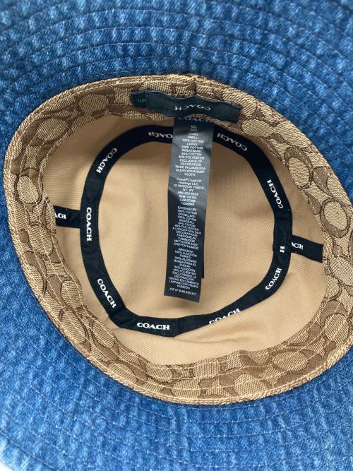 COACH（コーチ）COACH (コーチ) シグネチャー ロゴ バケットハット インディゴ サイズ:MLの古着・服飾アイテム