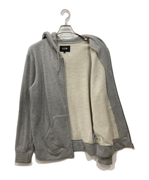 A.P.C.（アーペーセー）A.P.C. (アーペーセー) CarHartt (カーハート) ウールフーディー グレー サイズ:Mの古着・服飾アイテム