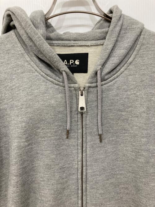 A.P.C.（アーペーセー）A.P.C. (アーペーセー) CarHartt (カーハート) ウールフーディー グレー サイズ:Mの古着・服飾アイテム