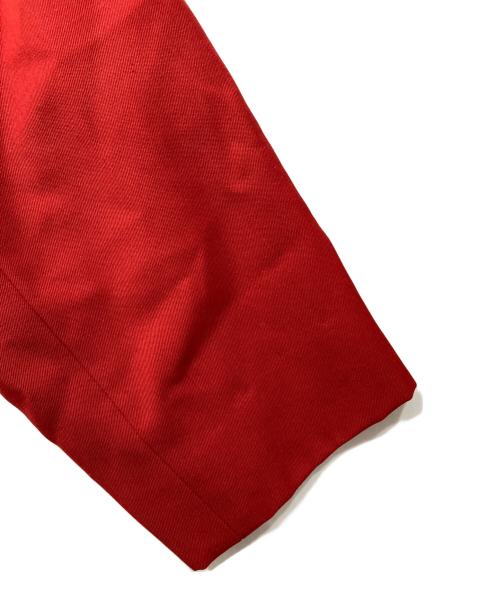 Yves Saint Laurent（イヴサンローラン）Yves Saint Laurent (イヴサンローラン) 金釦ノーカラージャケット レッド サイズ:36の古着・服飾アイテム