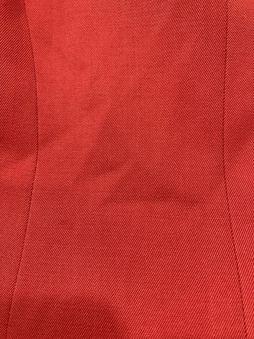 Yves Saint Laurent（イヴサンローラン）Yves Saint Laurent (イヴサンローラン) 金釦ノーカラージャケット レッド サイズ:36の古着・服飾アイテム