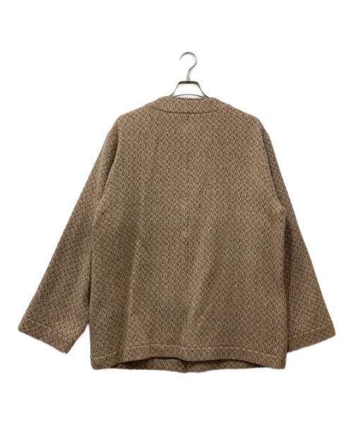 結-yui-（ユイ）結-YUI- (ユイ) ミックスヘリンボーンVネックカーディガン ベージュ サイズ:3の古着・服飾アイテム