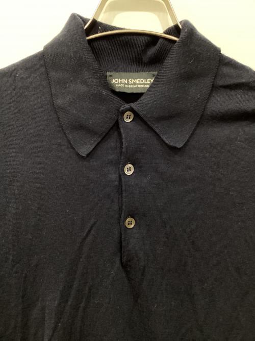 JOHN SMEDLEY（ジョンスメドレー）JOHN SMEDLEY (ジョンスメドレー) ニットポロシャツ ネイビー サイズ:Sの古着・服飾アイテム