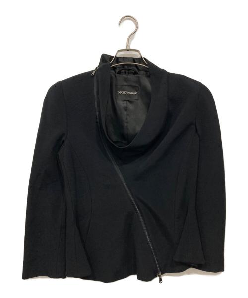 EMPORIO ARMANI（エンポリオ アルマーニ）EMPORIO ARMANI (エンポリオ アルマーニ) ノーカラージャケット ブラック サイズ:44の古着・服飾アイテム