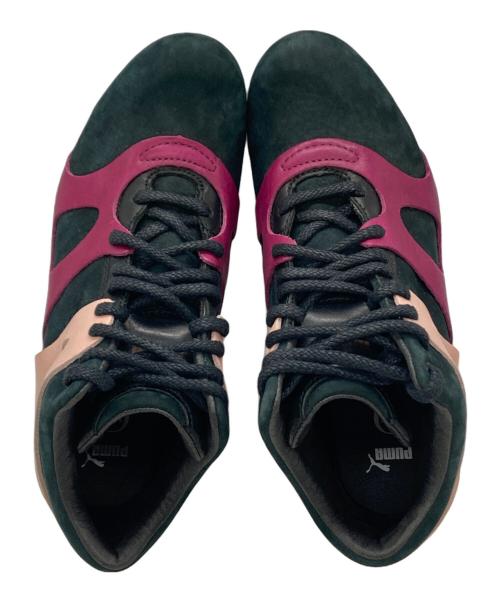 PUMA（プーマ）PUMA (プーマ) ALEXANDER McQUEEN (アレキサンダーマックイーン) プラットフォーム変形ウェッジハイヒールスニーカー ピンク×ブラック サイズ:22.5cmの古着・服飾アイテム