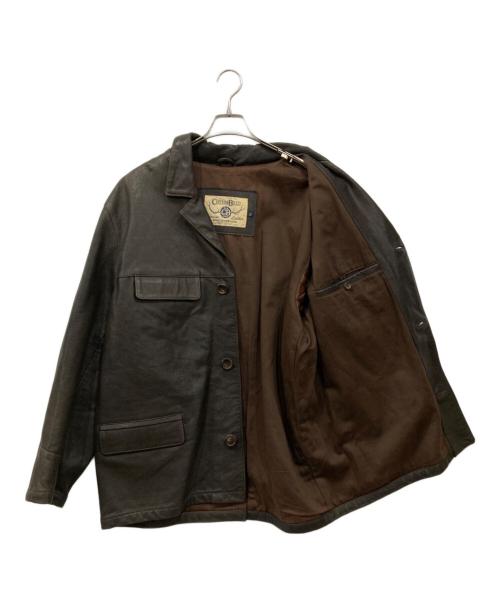 cotton belt（コットンベルト）COTTON BELT (コットンベルト) レザージャケット ブラウン サイズ:XLの古着・服飾アイテム