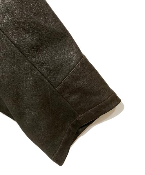 cotton belt（コットンベルト）COTTON BELT (コットンベルト) レザージャケット ブラウン サイズ:XLの古着・服飾アイテム