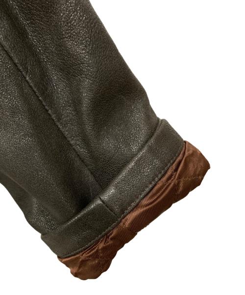 cotton belt（コットンベルト）COTTON BELT (コットンベルト) レザージャケット ブラウン サイズ:XLの古着・服飾アイテム