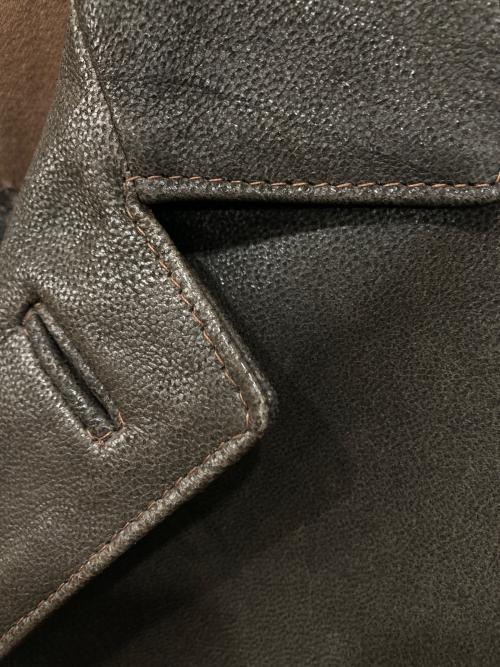 cotton belt（コットンベルト）COTTON BELT (コットンベルト) レザージャケット ブラウン サイズ:XLの古着・服飾アイテム