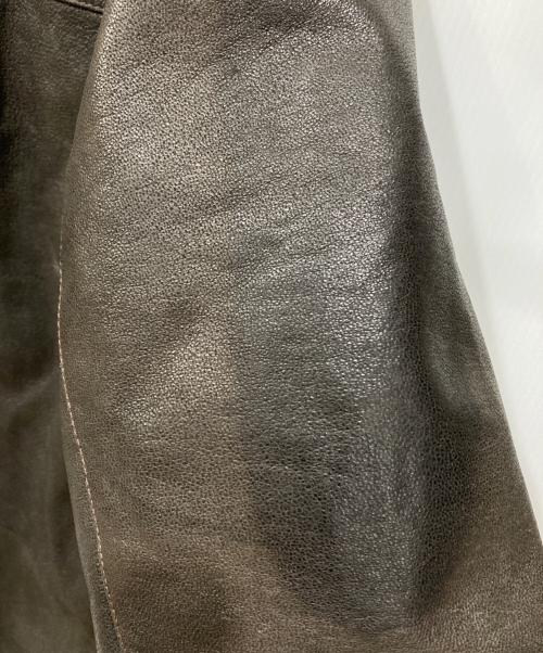 cotton belt（コットンベルト）COTTON BELT (コットンベルト) レザージャケット ブラウン サイズ:XLの古着・服飾アイテム