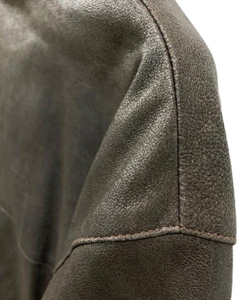 cotton belt（コットンベルト）COTTON BELT (コットンベルト) レザージャケット ブラウン サイズ:XLの古着・服飾アイテム