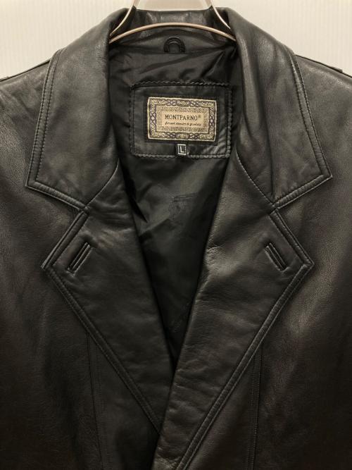 MONTPARNO（モンパルナス）MONTPARNO (モンパルナス) シープスキンコート ブラック サイズ:Lの古着・服飾アイテム