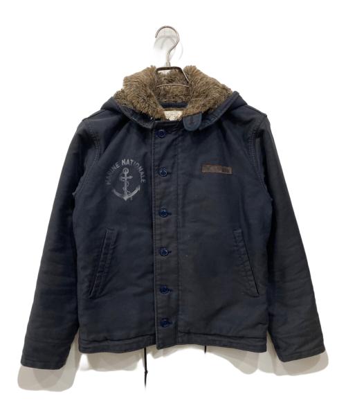 THE BLUE PORT（ブルーポート）THE BLUE PORT (ブルーポート) HOUSTON (ヒューストン) N-1 デッキジャケット ネイビー サイズ:38の古着・服飾アイテム