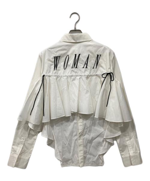 OFFWHITE（オフホワイト）OFFWHITE (オフホワイト) バックフリルシャツ ホワイト サイズ:XSの古着・服飾アイテム