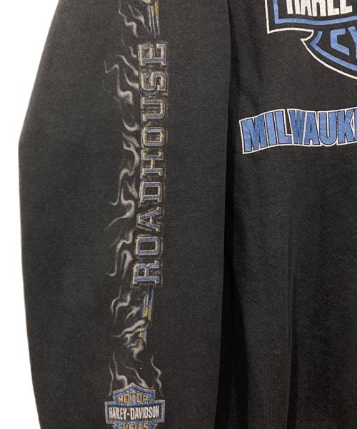 HARLEY-DAVIDSON（ハーレーダビッドソン）HARLEY-DAVIDSON (ハーレーダビッドソン) ロゴスウェット ブラック サイズ:XLの古着・服飾アイテム
