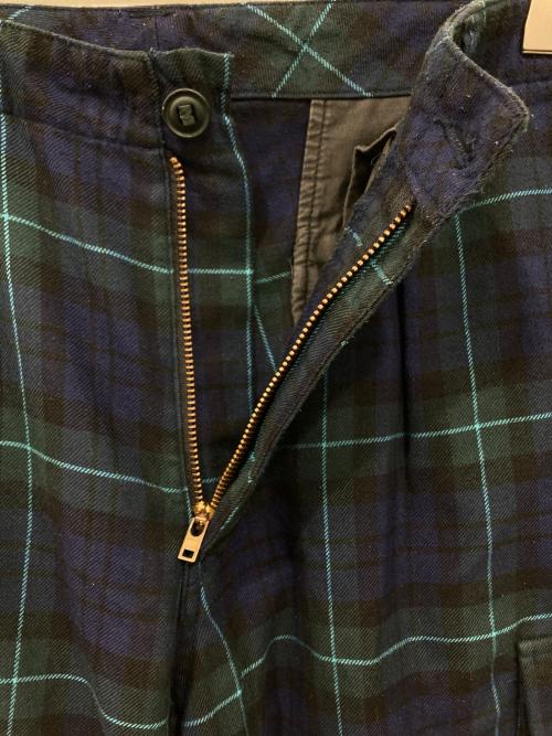 WTAPS（ダブルタップス）WTAPS (ダブルタップス) チェックカーゴパンツ ネイビー×グリーン サイズ:XLGの古着・服飾アイテム