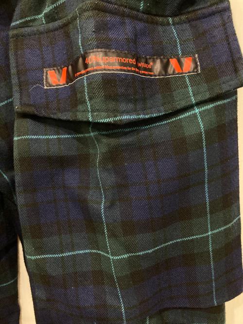 WTAPS（ダブルタップス）WTAPS (ダブルタップス) チェックカーゴパンツ ネイビー×グリーン サイズ:XLGの古着・服飾アイテム