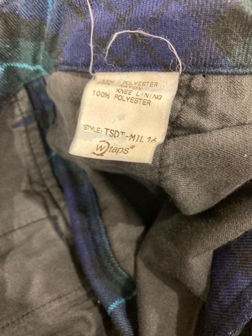 WTAPS（ダブルタップス）WTAPS (ダブルタップス) チェックカーゴパンツ ネイビー×グリーン サイズ:XLGの古着・服飾アイテム