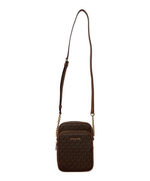 MICHAEL KORS（マイケルコース）MICHAEL KORS (マイケルコース) シグネチャーミニショルダーバッグ ブラウン 未使用品の古着・服飾アイテム