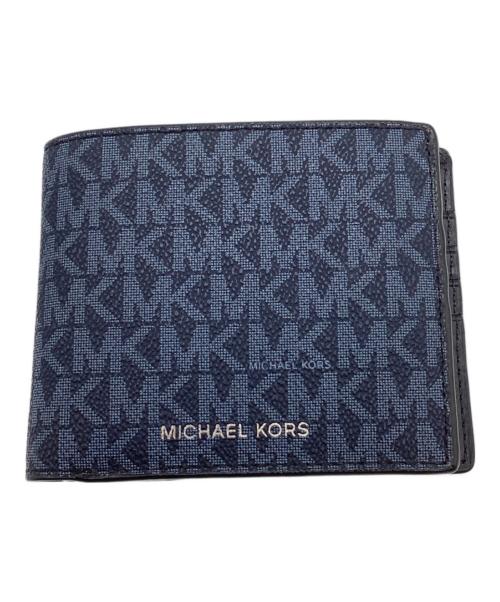 MICHAEL KORS（マイケルコース）MICHAEL KORS (マイケルコース) 2つ折り財布 ネイビー 未使用品の古着・服飾アイテム