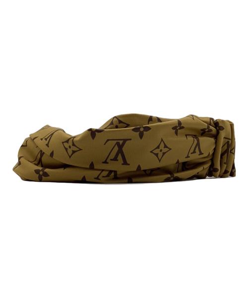 LOUIS VUITTON（ルイ ヴィトン）LOUIS VUITTON (ルイ ヴィトン) モノグラムリバース ヘアバンド カーキベージュ・ダークブラウンの古着・服飾アイテム