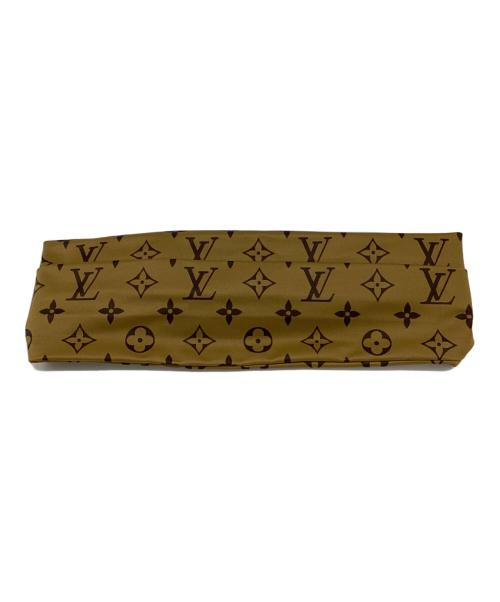 LOUIS VUITTON（ルイ ヴィトン）LOUIS VUITTON (ルイ ヴィトン) モノグラムリバース ヘアバンド カーキベージュ・ダークブラウンの古着・服飾アイテム