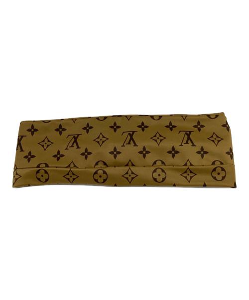 LOUIS VUITTON（ルイ ヴィトン）LOUIS VUITTON (ルイ ヴィトン) モノグラムリバース ヘアバンド カーキベージュ・ダークブラウンの古着・服飾アイテム