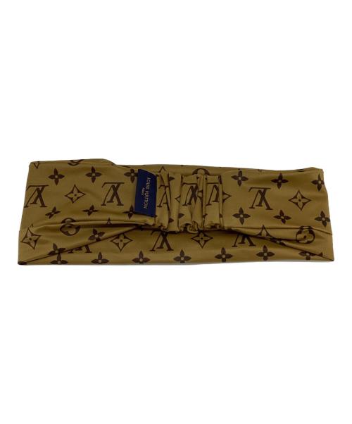 LOUIS VUITTON（ルイ ヴィトン）LOUIS VUITTON (ルイ ヴィトン) モノグラムリバース ヘアバンド カーキベージュ・ダークブラウンの古着・服飾アイテム