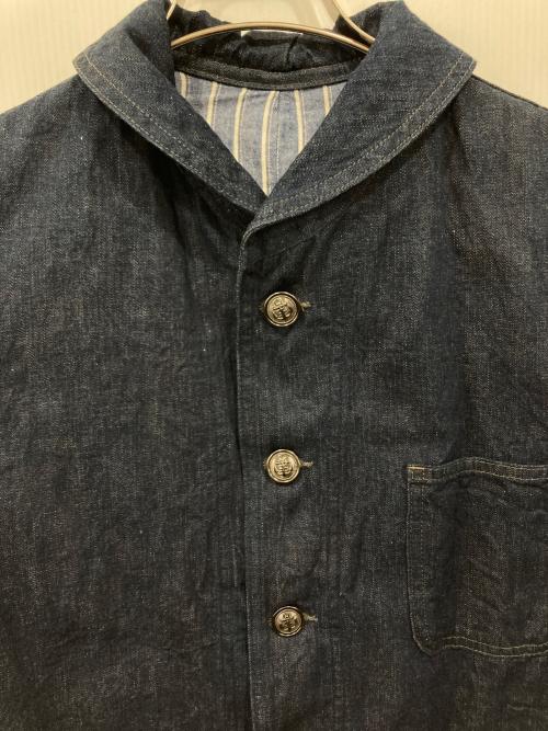 BLUE BLUE（ブルーブルー）BLUE BLUE (ブルーブルー) ライトデニム ショールカラージャケット インディゴ サイズ:2の古着・服飾アイテム