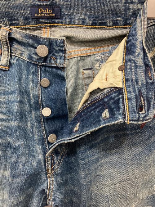 POLO RALPH LAUREN（ポロ・ラルフローレン）POLO RALPH LAUREN (ポロ・ラルフローレン) パッチワークデニムパンツ インディゴ サイズ:30の古着・服飾アイテム