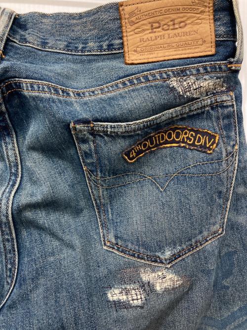 POLO RALPH LAUREN（ポロ・ラルフローレン）POLO RALPH LAUREN (ポロ・ラルフローレン) パッチワークデニムパンツ インディゴ サイズ:30の古着・服飾アイテム