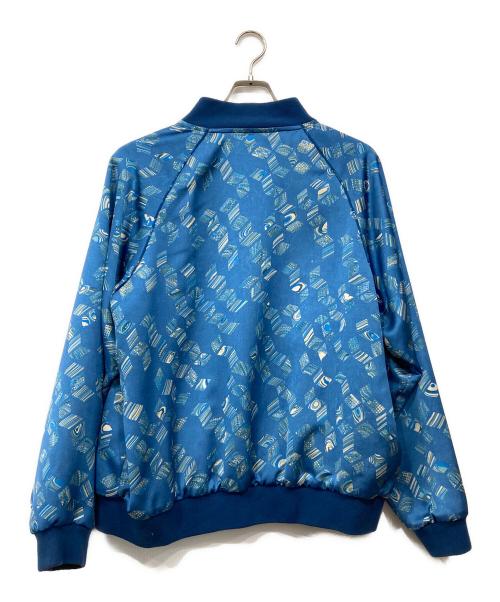 BLUE BLUE（ブルーブルー）BLUE BLUE (ブルーブルー) マーブルプリントサテンスカジャン ブルー サイズ:2の古着・服飾アイテム