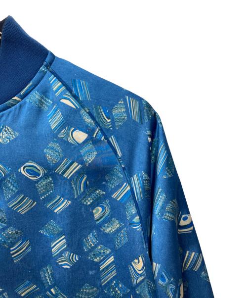 BLUE BLUE（ブルーブルー）BLUE BLUE (ブルーブルー) マーブルプリントサテンスカジャン ブルー サイズ:2の古着・服飾アイテム