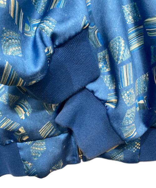 BLUE BLUE（ブルーブルー）BLUE BLUE (ブルーブルー) マーブルプリントサテンスカジャン ブルー サイズ:2の古着・服飾アイテム