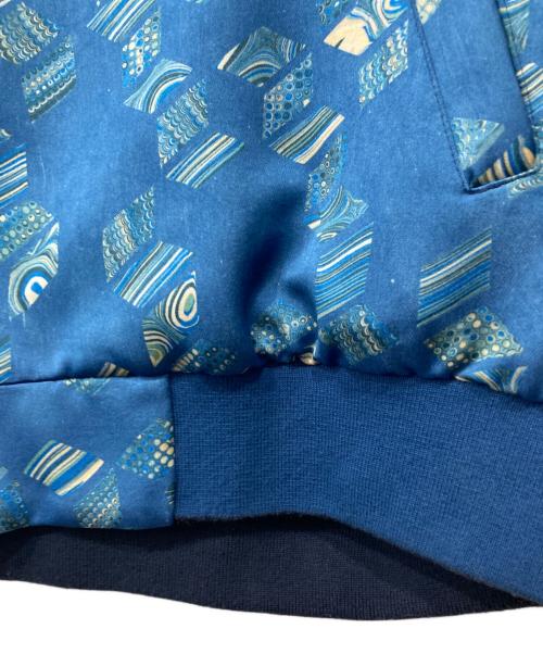 BLUE BLUE（ブルーブルー）BLUE BLUE (ブルーブルー) マーブルプリントサテンスカジャン ブルー サイズ:2の古着・服飾アイテム