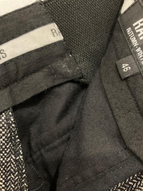RAF SIMONS（ラフシモンズ）RAF SIMONS (ラフシモンズ) ヘリンボーンウールパンツ グレー サイズ:46の古着・服飾アイテム