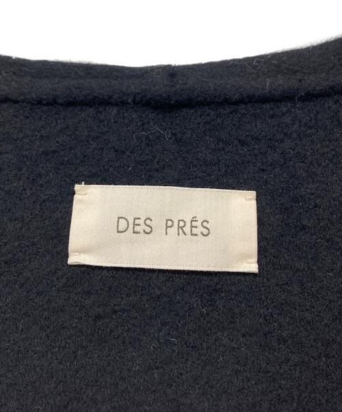 DES PRES（デ プレ）DES PRES (デ プレ) ダブルフェイスメルトンビーバー ショールカラーコート ネイビー サイズ:Fの古着・服飾アイテム