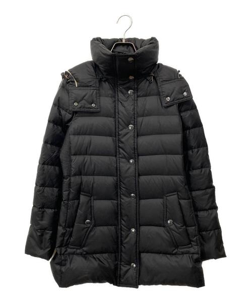 BURBERRY LONDON（バーバリーロンドン）BURBERRY LONDON (バーバリーロンドン) 裏地ノバチェック スタンドカラーダウンコート ブラック サイズ:38の古着・服飾アイテム