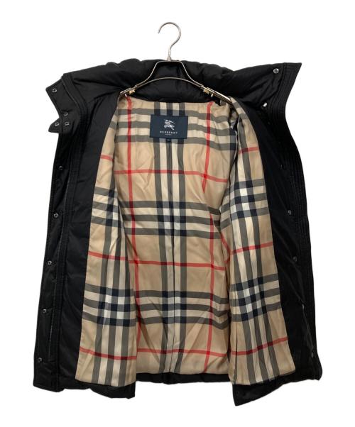 BURBERRY LONDON（バーバリーロンドン）BURBERRY LONDON (バーバリーロンドン) 裏地ノバチェック スタンドカラーダウンコート ブラック サイズ:38の古着・服飾アイテム