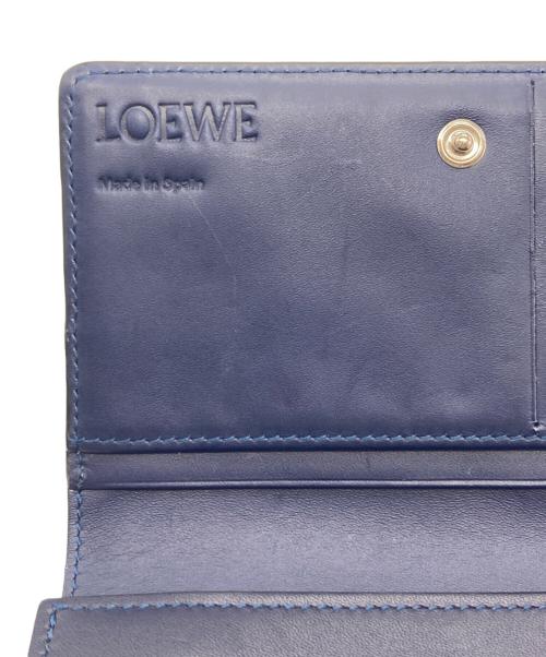LOEWE（ロエベ）LOEWE (ロエベ) リピート アナグラム ウォレット ブルーの古着・服飾アイテム