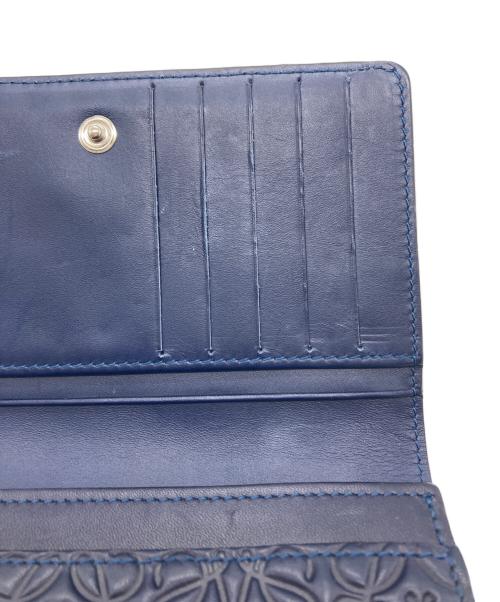 LOEWE（ロエベ）LOEWE (ロエベ) リピート アナグラム ウォレット ブルーの古着・服飾アイテム