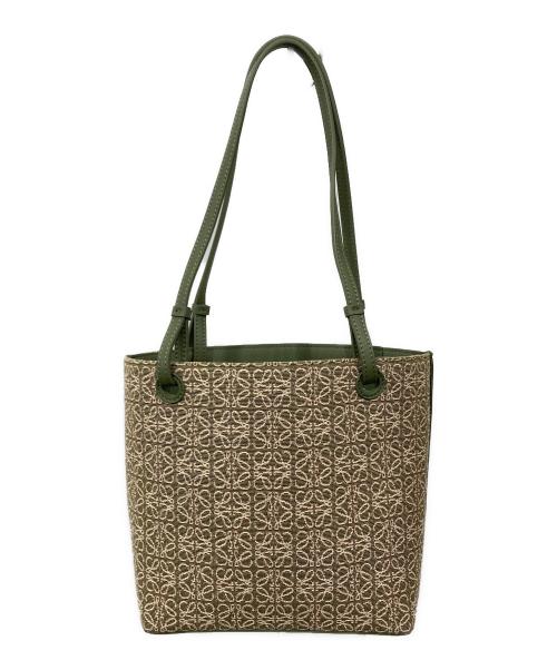 LOEWE（ロエベ）LOEWE (ロエベ) トートバッグ カーキグリーン・アイボリーの古着・服飾アイテム