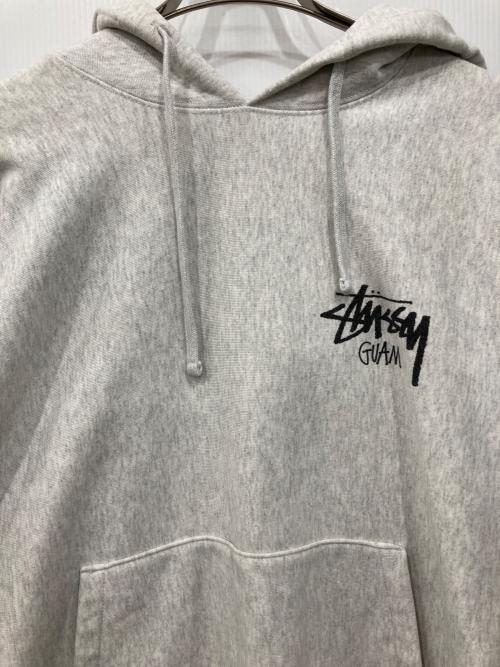 stussy（ステューシー）stussy (ステューシー) プルオーバーパーカー グレー サイズ:Mの古着・服飾アイテム