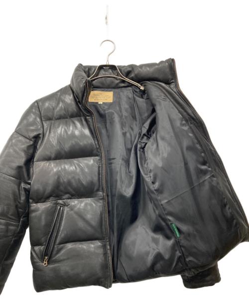 AVIREX（アヴィレックス）AVIREX (アヴィレックス) シープレザー ダウンジャケット ブラック サイズ:Mの古着・服飾アイテム