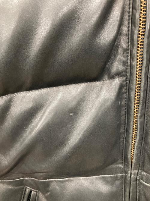 AVIREX（アヴィレックス）AVIREX (アヴィレックス) シープレザー ダウンジャケット ブラック サイズ:Mの古着・服飾アイテム