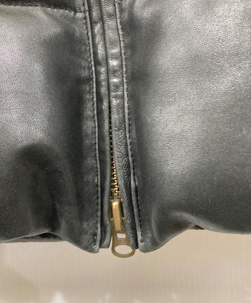 AVIREX（アヴィレックス）AVIREX (アヴィレックス) シープレザー ダウンジャケット ブラック サイズ:Mの古着・服飾アイテム