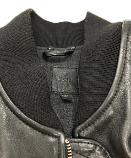 GAP（ギャップ）GAP (ギャップ) レザーボンバージャケット ブラック サイズ:Lの古着・服飾アイテム